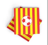 TARAFTAR SARI KIRMIZI 8 ADET TABAK 8 BARDAK 20 ADET PEÇETE thumbnail 2