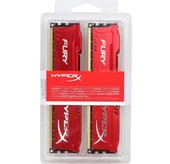 Kingston Hyperx Fury Red 16 GB(2X8) 1600 MHz DDR3 HX316C10FRK2/16 Bellek thumbnail 1