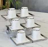 Acar Camillo 6 Kişilik Kahve Fincanı Takımı Silver - 90 ml HXF-05921 - 2