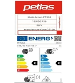 Petlas 195/50 R16 TL 88V REINF. MULTI ACTION PT565 Dört Mevsim Oto Lastiği (Üretim Tarihi:2025) - 2