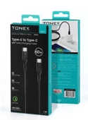 Tonex MA74 Type-C To Type-C 60W PD Data Kablo Beyaz - 1
