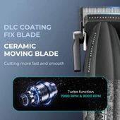 VGR V-640 Profesyonel Saç Kesme Makinesi – 9000 RPM, Paslanmaz Çelik, USB Şarj - 3