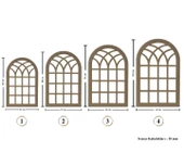 Ahşap MDF Boyanabilir Dekoratif 4 lü Duvar Aynası - 1