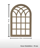 Ahşap MDF Boyanabilir Dekoratif 4 lü Duvar Aynası - 3