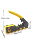 Rose RC-812 Cat5/Cat6/CAT7 EZ-RJ45-RJ11 Konnektör Sıkma Pensesi thumbnail 7