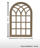 Ahşap MDF Boyanabilir Dekoratif 4 lü Duvar Aynası - 2