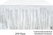 Fixport Gümüş Metalize Masa Eteği 275x75 cm – Kendinden Yapışkanlı - 1