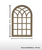Ahşap MDF Boyanabilir Dekoratif 4 lü Duvar Aynası - 4