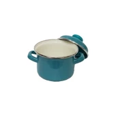 AKILLIELMA-ALEV 12 CM EMAYE DERİN TENCERE 0,90 LT TURKUAZ thumbnail 2