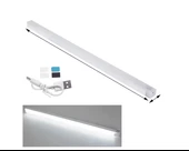 50 CM BEYAZ IŞIK HAREKET SENSÖRLÜ DOLAP İÇİ ÇALIŞMA MASASI MUTFAK TEZGAH ALTI USB LED IŞIK - 1