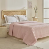 Karaca Home Roshell %100 Pamuk Tek Kişilik Pike Takımı Pudra thumbnail 4