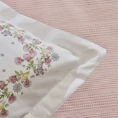 Karaca Home Roshell %100 Pamuk Tek Kişilik Pike Takımı Pudra thumbnail 7