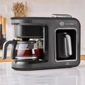 Karaca Hatır Plus 5 in 1 Konuşan Közde ve Sütlü Türk Kahvesi ve Filtre Kahve Makinesi Black Chrome thumbnail 2