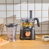 Karaca Gurme Luxury 2.0 Elektrikli Evlilik Paketi Tost, Kahve, Çay Makinesi ve Mutfak Robotu Black Copper - 4