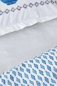 Karaca Home Neos Mavi %100 Pamuk Çift Kişilik Nevresim Takımı - 5