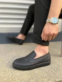 JET-180 Estilo X Bağcıksız Cilt Erkek Günlük Spor Klasik Ayakkabı CST - Siyah thumbnail 2