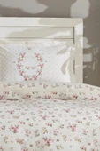 Karaca Home Sonya Yeşil %100 Pamuk Çift Kişilik Nevresim Takımı - 6