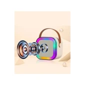 Karaoke Kablosuz Hoparlör Mikrofonlu Rgb Işıklı Bluetooth Speaker Tf Kart/usb Beyaz - 3