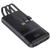 PowerBoost NIGHT 135B 10000mAh 22.5WDahiliKablo LCD GizliLED Siyah Taşınabilir Şarj Cihazı Powerbank - 3