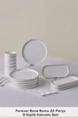 Forever Bone Bomo 22 Parça 6 Kişilik Kahvaltı Seti Platin - 3