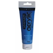 Daler Rowney Graduate718   Akrilik Boya 120ml Metallic Blue - 1