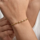 14 Ayar Altın Kaplama İtalyan Hafif Bileklik - BP00100 thumbnail 1