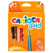 CARİOCA JUMBO BEBEK ÜÇGEN KURU BOYA KALEMİ 10LU +2 YAŞ - 1