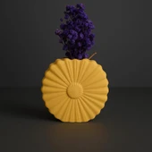 Yuvarlak Beton Vazo - 1