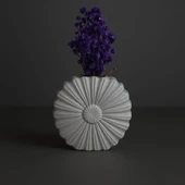 Yuvarlak Beton Vazo - 1