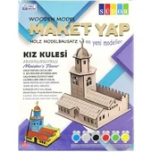 Südor Ahşap Maket Kız Kulesi Boyama Seti N:MD205 - 1