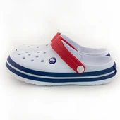 Crocs Crocband Beyaz Kırmızı Bant Terlik - 1