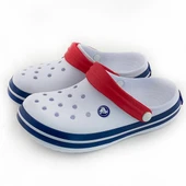 Crocs Crocband Beyaz Kırmızı Bant Terlik - 3