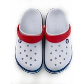Crocs Crocband Beyaz Kırmızı Bant Terlik - 6