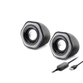 Bilgisayar Hoparlörü 1+1 Usb + 3.5 Mm + Ses Kontrol Siyah SPA2209 - 1
