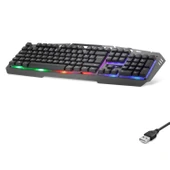 Kablolu Klavye Q Rgb Raınbow Gri OKW213G - 1