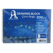 Monalisa Resim Defteri  Yandan Spiralli 200 Gr 15 Yp Mn25-2 25x35 - 1