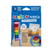 CARIOCA AKRİLİK PAİNT MARKER SU BAZLI FIRÇA UÇLU 10'LU - 1