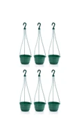 Omnipazar SO-SM01 Safir Makrome Askılı Balkon Saksı 1,7 lt Yeşil 6 Adet thumbnail 1