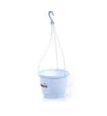 Omnipazar SO-SM02 Safir Makrome Askılı Balkon Saksı 3.4 lt Beyaz 6 Adet - 3