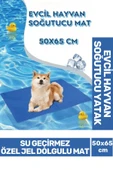 Özel Üretim Vücut Isısı Dengeleyen Kedi Köpek Jel Dolgulu Evcil Hayvan Soğutucu Yatak Mat 50x65 cm - 1