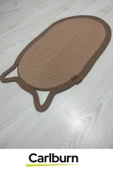Özel Üretim Zemin Dostu Kaymaz %100 Doğal Jüt İp Dekoratif Kedi Kulaklı Tırmalama Paspası 40x70cm - 4