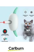 Premium Usb Şarjlı Ayarlanabilir Silikon Kayış 2 Modlu Otomatik Kapanma Kedi Lazer Oyun Tasması - 2