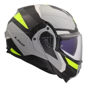 LS2 ADVANT 2 TRIPLE MAT GRİ- SİYAH-NEON SARI KASK - S - 7