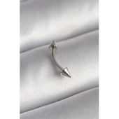 316L Çelik Gümüş Renk Çivi Model Piercing - 1