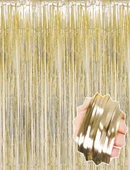 Nessiworld Mat Altın Püsküllü Kapı Perdesi - Parti, Bekarlığa Veda, Doğum Günü 1x2 m thumbnail 3