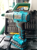 24v şarjlı matkap darbeli çift akülü 24 parça çantalı şarjlı vidalama matkap seti - 1