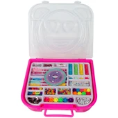 HOBİ SET BONCUK YAPIMI çANTA PEMBE BÜYÜK - 1