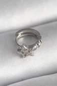 316L Çelik Gümüş Renk Zirkon Taşlı Yıldız Model Tragus Piercing thumbnail 1