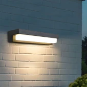 Elektrikle Çalışır, 24 Watt 3000 Kelvin İç ve Dış Mekan, Kapı Girişi, Çok Şık  Bahçe Duvar Led Aplik thumbnail 2