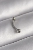 316L Çelik Gümüş Renk Topçuk Model Piercing thumbnail 1